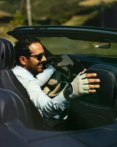 Gants de conduite d'hiver en cuir d'agneau avec logo personnalisé pour hommes, design personnalisé à la mode, vente en gros - Product Image 3