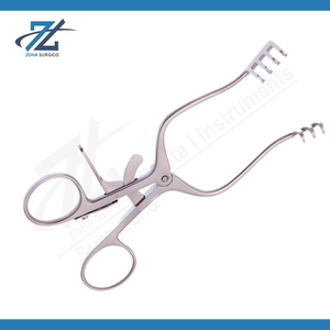 Retractor Manual West Autoestático de 140 mm de Largo, 3 x 4 Dientes, 60 mm de Apertura Completa, Acero Inoxidable Quirúrgico, Instrumentos con Certificación CE - Product Image 2