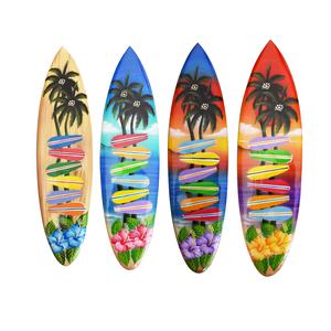 กระดานโต้คลื่น<span class=keywords><strong>ฮาวาย</strong></span>ชายหาดเขตร้อนงานแฮนด์เมดศิลปะแขวนผนัง50ซม. <span class=keywords><strong>ต้น</strong></span>ปาล์มและดอกชบา - Product Image 1