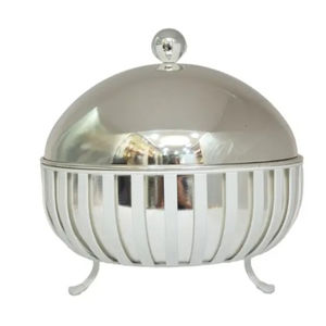 Calentador de comida de cobre Vintage, cazuela de Metal para servir comida, cazuela con tapa, calentador de comida, olla para Buffet y Catering - Product Image 2