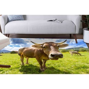 Alfombra con Diseño de Cabeza de Ganado, Alfombra de Granja, Alfombra con Diseño de Vaca, Alfombra con Diseño de Animales, Alfombra de Lujo, Alfombra Estampada, Alfombra Delgada No Tejida - Product Image 3
