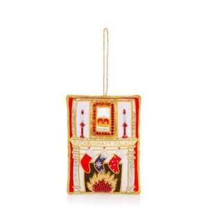 Adornos Navideños Zari Hechos a Mano de Lujo |   Decoraciones Festivas Bordadas para Colgar |   Regalos Artesanales Tradicionales de la India de Alta Calidad - Product Image 4