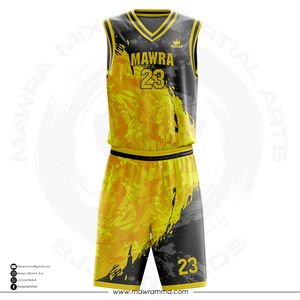 OEM Service High Quality Heat-Transfer <b>Printed</b> 100% Polyester Breathable Plus Size Winter Basketball Uniform Custom Team Number - Product Image 2