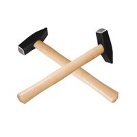 Marteau de mécanicien de qualité industrielle OEM, tête de 300 g, acier forgé, face plate, poignée ergonomique antidérapante en bois, métal