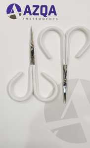 Ciseaux de pêche à la mouche en acier inoxydable pour couper les hameçons avec poignée blanche Ciseaux Super Line personnalisés - Product Image 2