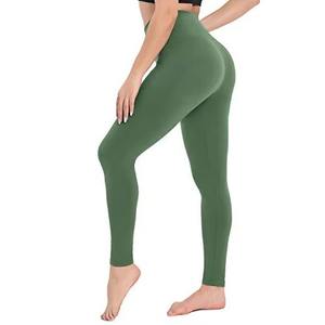 Women's Custom Yoga Tight Leggings High Quality Elastic High Waist Activewear Soft Workout Stretchable Spandex Moisture Wicking - Product Image 4