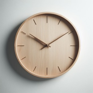 Horloge en bois classique chiffres romains minimalisme horloge murale meilleur pour la maison salon Design décoratif horloge murale en bois - Product Image 2