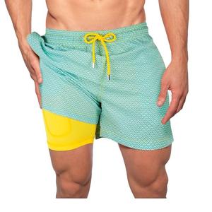 Pantalones cortos de playa de verano para hombre de la mejor calidad, estampado informal de poliéster, cierre con cordón, tejido de punto, cintura media, pantalones cortos con bolsillos - Product Image 1