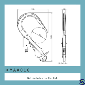 YAA016 NAL HON crochet d'ancrage de poteau en aluminium pour équipement et accessoires de lutte contre les incendies 7m longueur de poteau 12kN résistance à la rupture Taiwan - Product Image 3