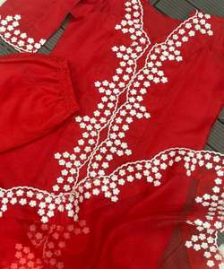 นวมคลุมหน้าสไตล์อินเดียปากีสถานพร้อมทําชุดผ้าฝ้ายผู้หญิงเย็บชุดผู้หญิงที่สง่างาม - Product Image 4