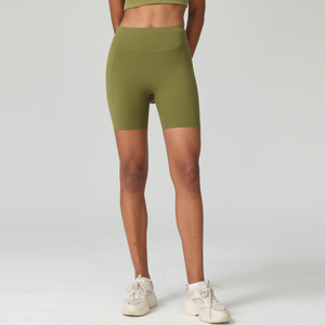Short de Yoga d'été pour femmes Gym Fitness Logo personnalisé Legging serré entraînement course poche de sport solide de haute qualité - Product Image 6