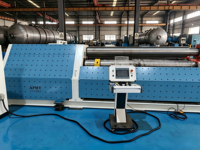 Máquina Laminadora de Placas Hidráulica CNC de 4 Rodillos W12-10x3000 |   Acero de Aleación de Carbono y Acero Inoxidable Pre-doblado, Marca Anhui Pacific APMT