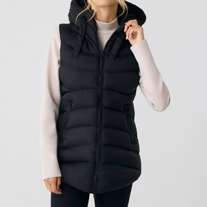 Chaqueta Ripstop de palangre acolchada con Chevron especial de Invierno para mujer, chaqueta con cremallera forrada de Sherpa con capucha elegante con logotipo personalizado - Product Image 1