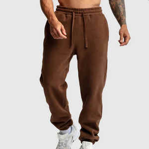 Venta al por mayor pantalones de chándal de ajuste de gran tamaño cómodos y duraderos para correr a diario con cintura Joggers logotipo personalizado algodón 400gsm chándales hombres, s - Product Image 5