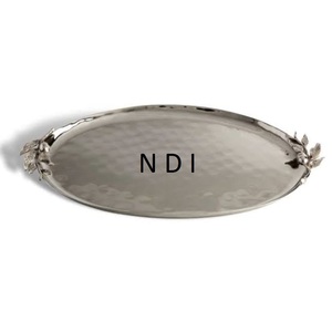 Finition nickelée plateau de serveur de meilleure qualité pour la cuisine utilisation de la restauration plateaux de serveur de nourriture vaisselle Table décorative Tary - Product Image 1
