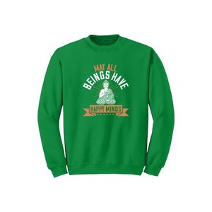 Sweat-shirt en mélange de coton avec des thèmes de bouddha imprimés Style décontracté 12 options de couleur 260-280 Placement de conception personnalisable GSM lourd - Product Image 2