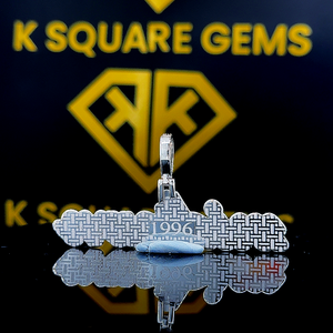 Número personalizado Hip Hop colgante, personaliza tu letra, colgante de número Hip Hop para hombres, colgante de moissanita, joyería Ice Out Hip Hop - Product Image 5