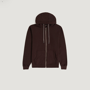 2025 New Fashion Heavyweight Men's Hoodie Custom Solid Color 100% Cotton High Quality Digital Printed Winter Zipper <b>Sweatshirt</b> - Product Image 4
