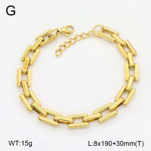 Pulsera de Alta Calidad Chapada en Oro de 18K Hecha con Acero Inoxidable 304, Diseño Asimétrico Cuadrado de Pentagrama Irregular en Forma de U - Product Image 4