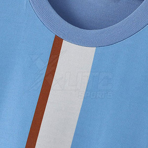 T-shirt pour homme coupe classique en tissu léger polyester/coton, manches courtes, col rond, séchage rapide, écologique, pour un usage décontracté - Product Image 3