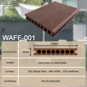 Plancher imperméable de qualité supérieure 100% - <span class=keywords><strong>Bois</strong></span> d'Ipé du Brésil - Revêtement de terrasse en composite plastique ignifuge - Revêtement de terrasse creux en composite - Carrelage extérieur en composite - Product Image 4