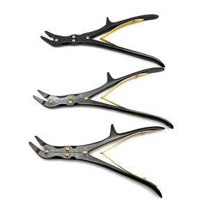 Stille Double Action Manuel Os Rongeur Droit Courbé 22cm 24cm Enduit Noir Léger Écologique Orthopédique Chirurgical - Product Image 2