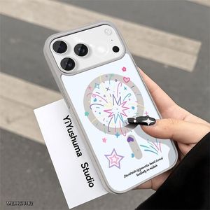 New Arrival Magnetic Sublimation Blank <b>Phone</b> Case for 11 to 17 Pro Max Soft TPU White Flower Design Unisex Case - Product Image 1