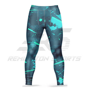 Activewear Hombres En Blanco Compresión Correr Fitness Leggings Gimnasio Leggings Para Hombres - Product Image 3