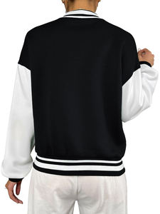 Chaqueta de béisbol de manga regular para mujer de calidad superior personalizada College Varsity Letterman ODM lana/viscosa ecológica a prueba de viento - Product Image 3