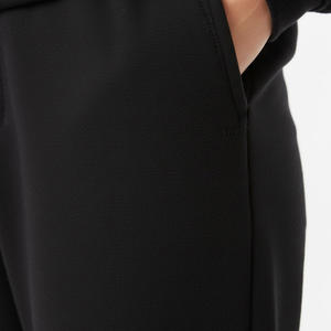 ชุดวอร์มสองชิ้นแบบสวมหัวสีล้วนสำหรับผู้หญิงชุดกีฬาผ้าคอตตอนผ้าฟลีซแขนยาวและกางเกงสำหรับยิมและกลางแจ้ง - Product Image 6