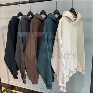 Unisex personalizado 400Gsm algodón polar Oversized Boxy Cropped Hoody 420 Gsm French Terry Heavyweight Hoodies con bordado 3D - Product Image 2