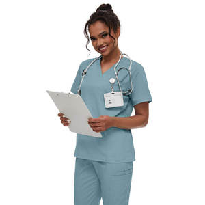 Último Diseño en Uniformes Médicos Elegantes para Mujer, Conjuntos de Uniformes de Enfermería 100% Algodón Canvas para Uso Hospitalario, Colores y Tallas Personalizables - Product Image 4
