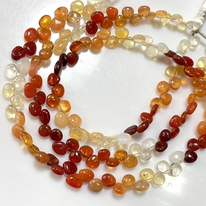 Mexican Fire Opal Smooth Heart Shape Beads Good Quality Natural Mexican Opal Plain Beads For Jewelry - Product Image 6