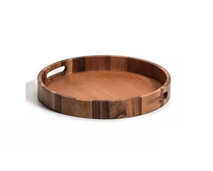 Bandeja redonda de madera para servir, Juego de 3 platos a precio mayorista de ZAM IMPEX - Product Image 6