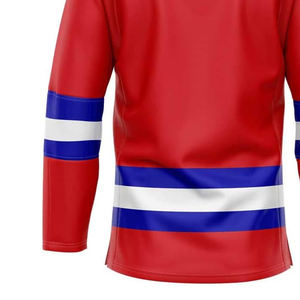 Maillot de hockey sur glace professionnel personnalisé sublimé avec tissu évacuant l'humidité léger et durable pour les équipes de jeunes et d'adultes - Product Image 5
