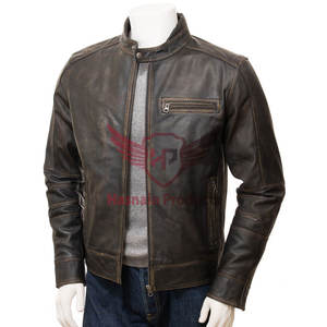 Chaqueta de motociclista de cuero Vintage para hombre de calidad superior-Abrigo de motocicleta clásico personalizable para ciclistas con estilo - Product Image 1