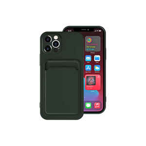 Funda Protectora de Silicona Líquida Premium de la Serie JoieCreatif Ofix para iPhone 12 Pro Max Verde Oscuro - Empaque Minorista - Product Image 1
