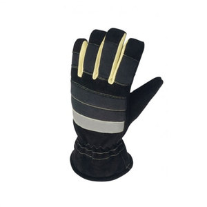 Heat <b>Insulation</b> Flame Retardant FR Cotton Fabric Emergency <b>Reflective</b> Safety Fire Resistant Firefighter Gloves Welded Seams - Product Image 3