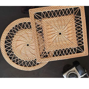 Sous-verres et sets de table en rotin et bambou, isolants thermiques, pour la cuisine et la décoration intérieure – Meilleur article à prix abordable - Product Image 1