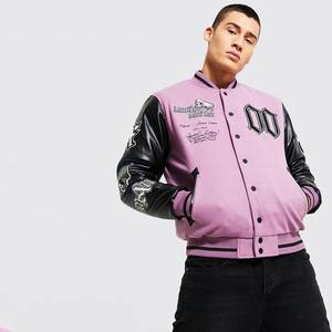 Veste universitaire à logo brodé personnalisé pour hommes 100% laine Fashion Baseball College Lettermen Jacket Price - Product Image 1