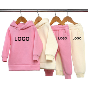 Ensembles de sweatshirts à capuche en coton avec broderie personnalisée pour enfants Survêtement pour enfants Ensembles de survêtements 2 pièces de haute qualité pour enfants - Product Image 2