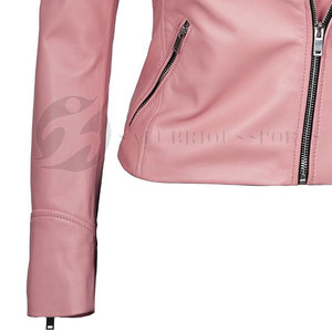 แจ็กเก็ตกันหนาวระบายอากาศได้ดีของผู้หญิงหนังแท้100% ด้วยดีไซน์ที่สามารถปรับแต่งได้ - Product Image 5