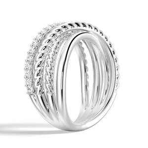 18K Gold Wedding Band with Round Cut Moissanite Diamond Elegant 18K Gold Ring - Product Image 6