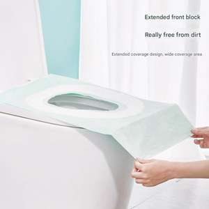 Housse <span class=keywords><strong>de</strong></span> siège <span class=keywords><strong>de</strong></span> <span class=keywords><strong>toilette</strong></span> jetable portable avec engrenage avant étendu Papier <span class=keywords><strong>de</strong></span> pâte <span class=keywords><strong>de</strong></span> bois Coussin <span class=keywords><strong>de</strong></span> <span class=keywords><strong>toilette</strong></span> jetable pour salles <span class=keywords><strong>de</strong></span> bains publiques - Product Image 4