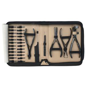 Kit Profesional de Herramientas para Extensiones de Cabello: Alicates con Herramienta de Presión para Cinta Adhesiva, Removedor de Cuentas, Alicates Planos de Doble Orificio para Crimpado, Lazos y Clips - Product Image 1