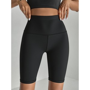 Pantaloncini da Ciclista Neri a Vita Alta per Donna, Comodi per Sport, Fitness e Yoga, Modello 505, Vendita all'Ingrosso - Product Image 1