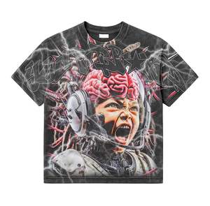 2025 Fabricación personalizada al por mayor de algodón de alta calidad camisetas para hombres Impresión de pantalla personalizada Casual Tallas grandes camisetas para hombres - Product Image 5