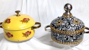 Marmite en verre de qualité supérieure de couleur argent or chauffe-aliments plusieurs volumes de casseroles ignifuges d'un demi-litre à usage domestique - Product Image 5