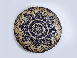 Indian Hippie <b>Floor</b> <b>Seating</b> Mandala Round Meditation Pillow Case Large Boho Handmade Natural Cotton Bohemian Cushion Covers - Product Image 3