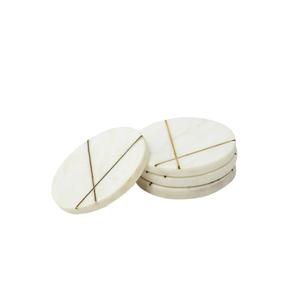 Usine directe meilleur vendeur sous-verres en marbre de qualité supérieure en forme de feuille tapis de dessous de verre conçus en pierre et tampons en vente - Product Image 2